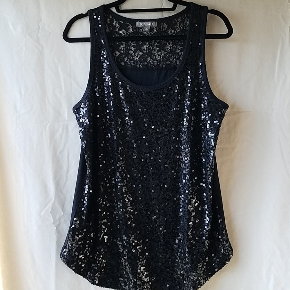 Roz & Ali Black Sequin Tank